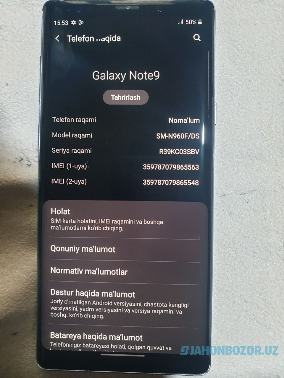 Samsung Galaxy note 9